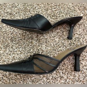Stuart Weitzman mules, black, size 8